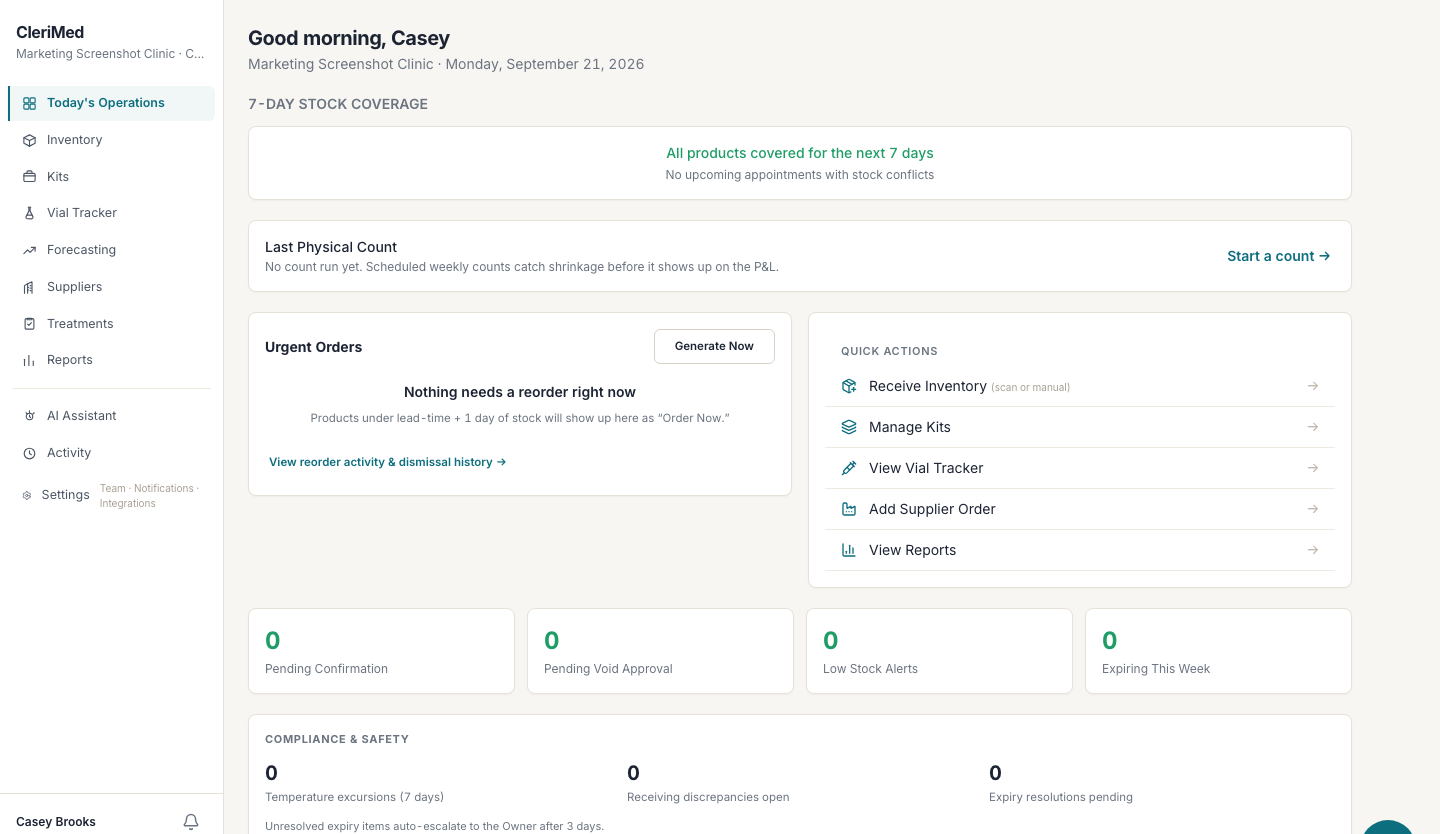 Manager — Today’s Operations
